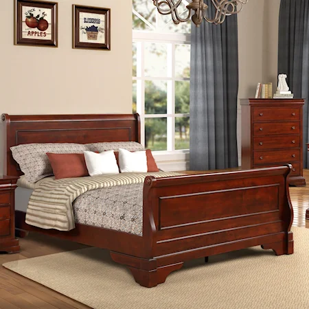Traditional King Sleigh Bed